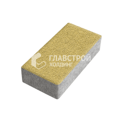 Тротуарная плитка 200х100х60, желтая на камне