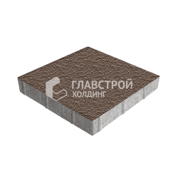 Тротуарная плитка Квадрат 500х500х70, коричневая с мраморной крошкой